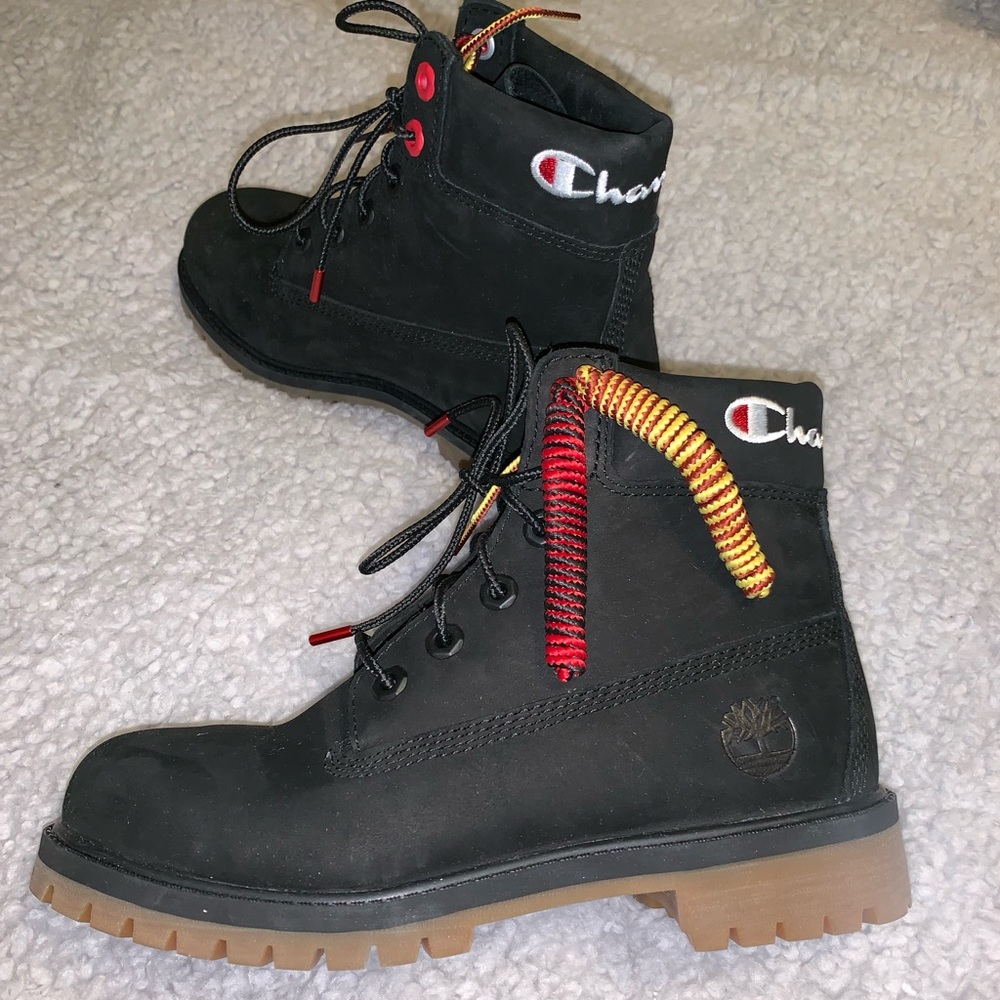 Timberlands x Champion boots